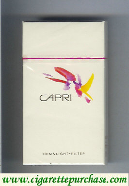 Capri Trim Light Filter 100s cigarettes hard box